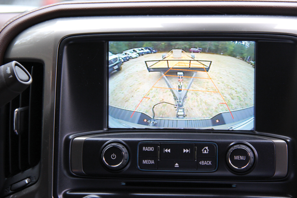 Depending on the trim level of the truck, a seven or eight inch monitor offers back up camera views and access to GM’s MyLink.