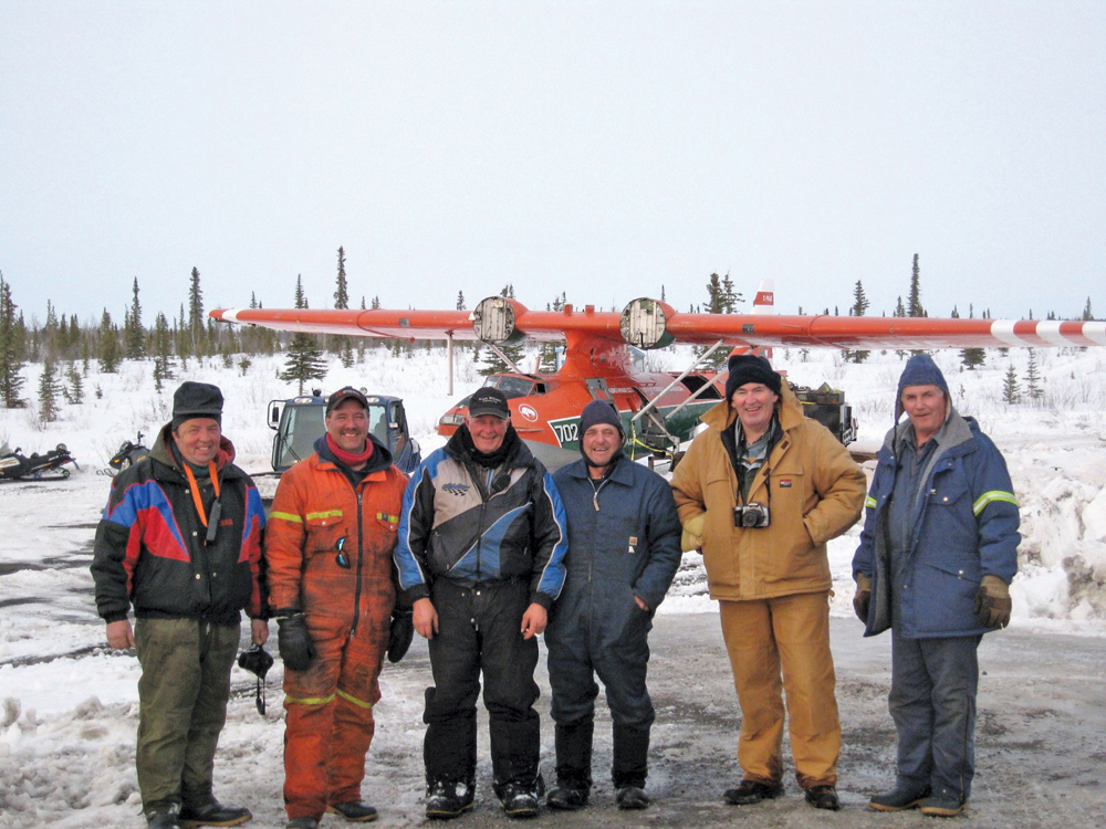 The original Canso Crew members, (L-R) Joe Gans, Norbert Luken, Brian Wilson, Don Wieben, Doug Roy and Henry Dechant.