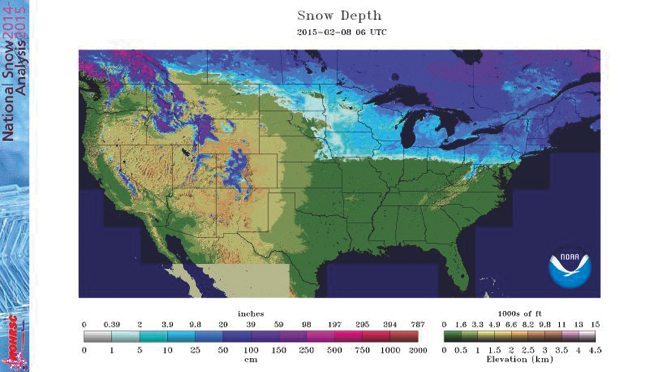 snow depth map