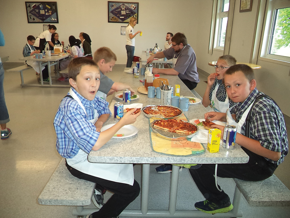 A pizza lunch was a high point for most of the students.