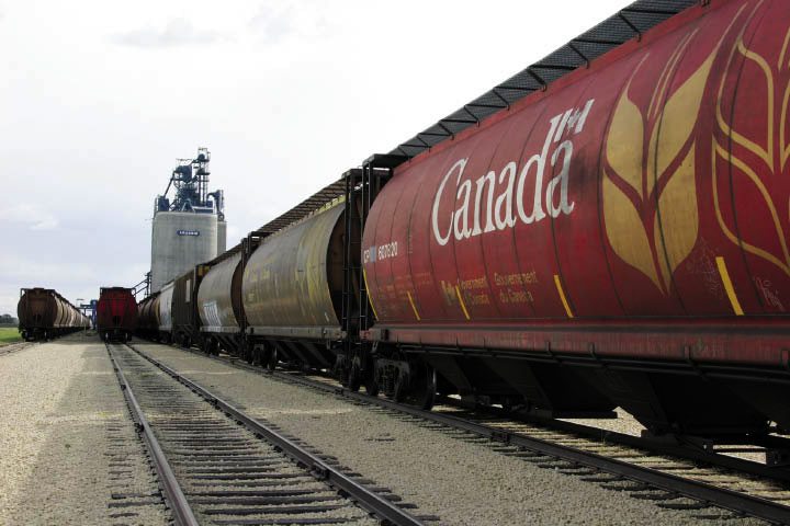 grain railway cars in Canada