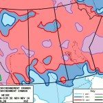 snow-cover map of the Canadian Prairies