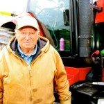 90 year old farmer with tractor