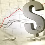 Dollar sign with line graph