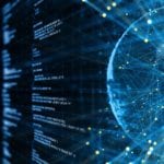 Abstract Digital network communication digital concept