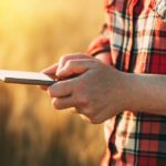 farmer on phone
