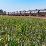 tank train cornfield