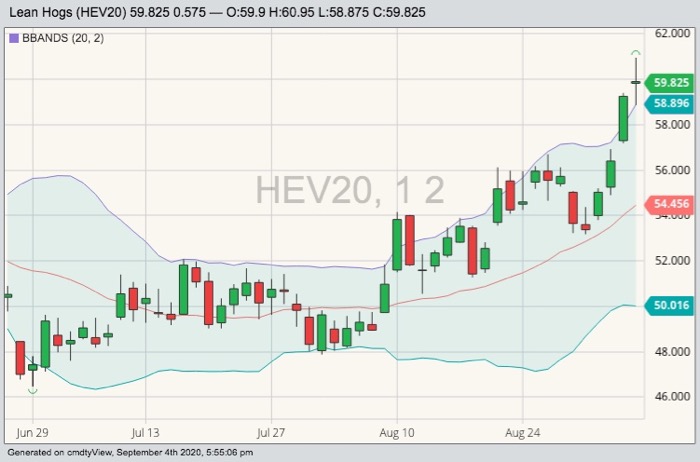cme october lean hogs