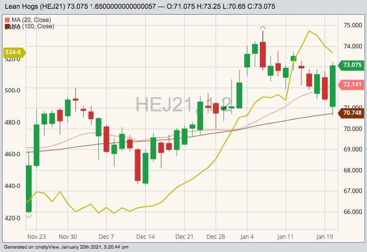cme april lean hogs