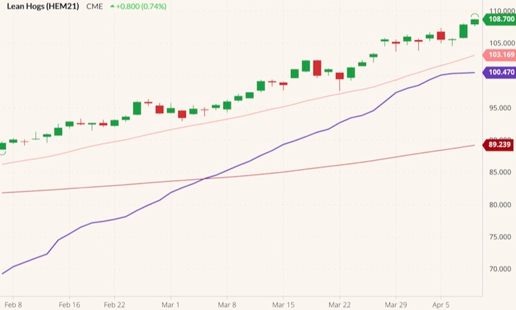 cme june lean hogs