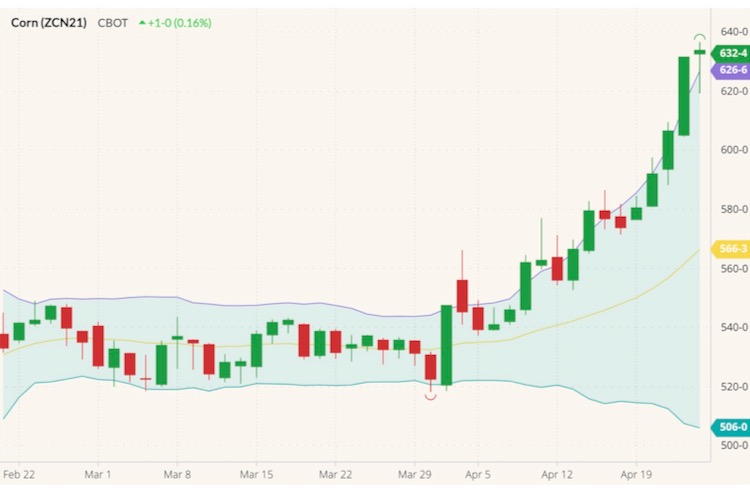 cbot july corn