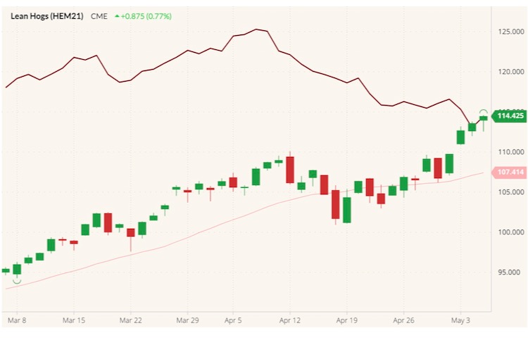 cme june lean hogs