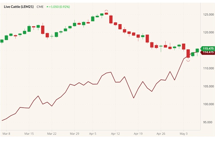 cme june live cattle