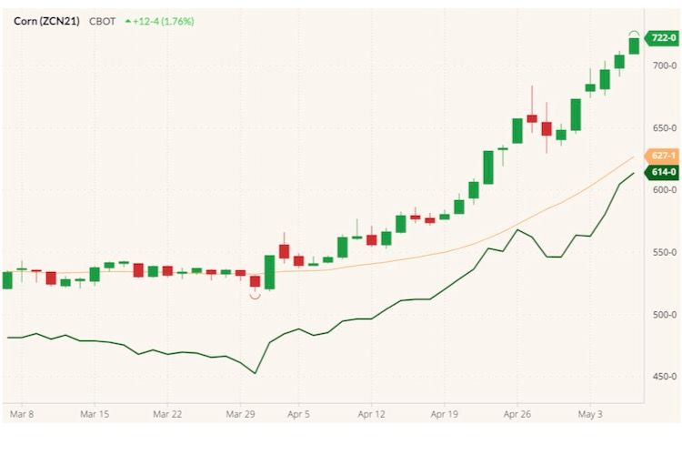 cbot july corn