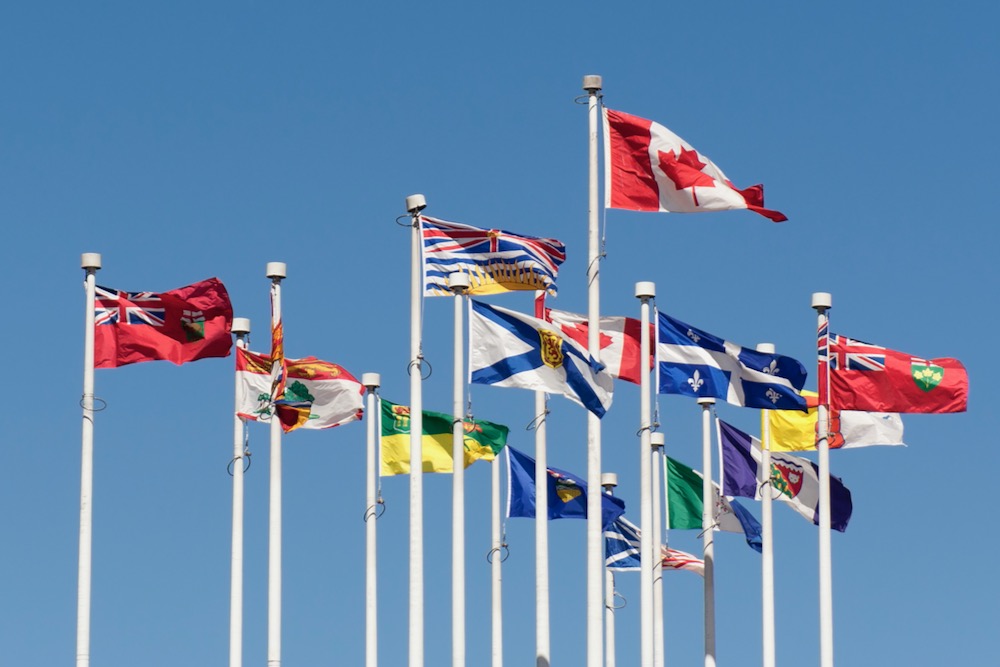 canada flags