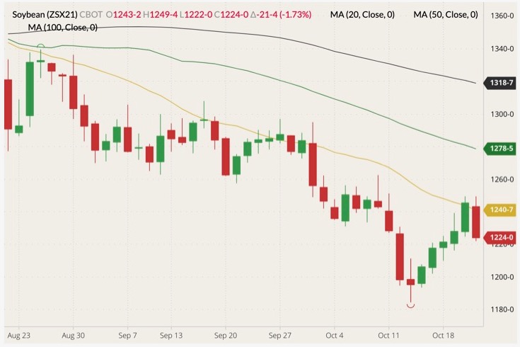 cbot november soybeans
