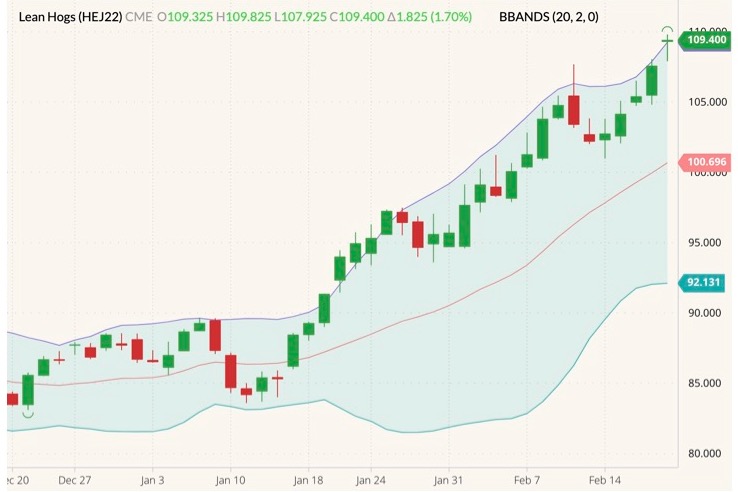 cme april lean hogs