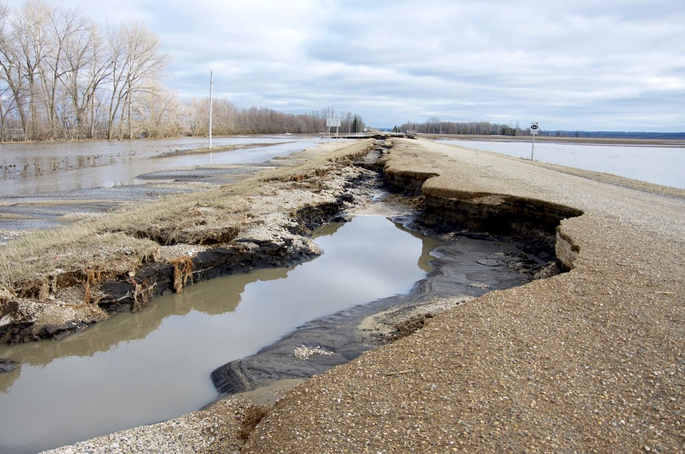 manitoba road washout flooding