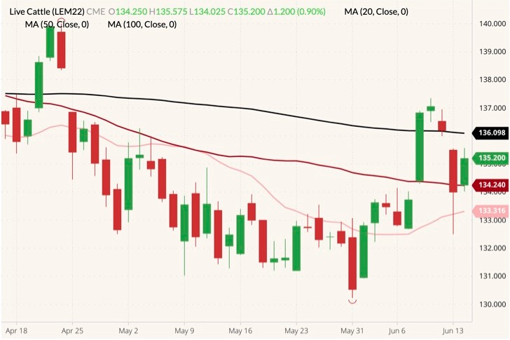 cme june live cattle