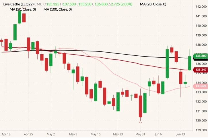 cme august live cattle