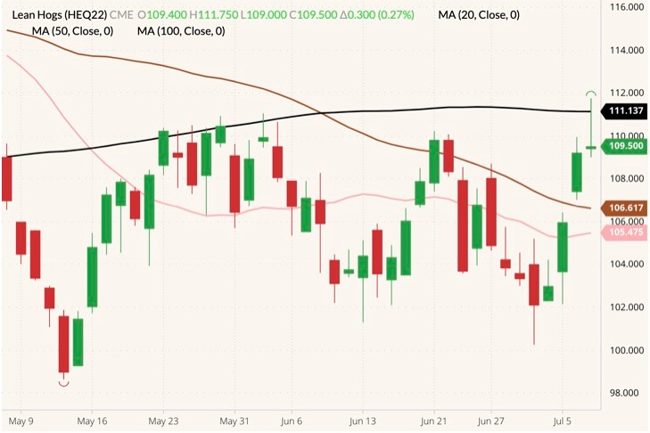 cme august lean hogs
