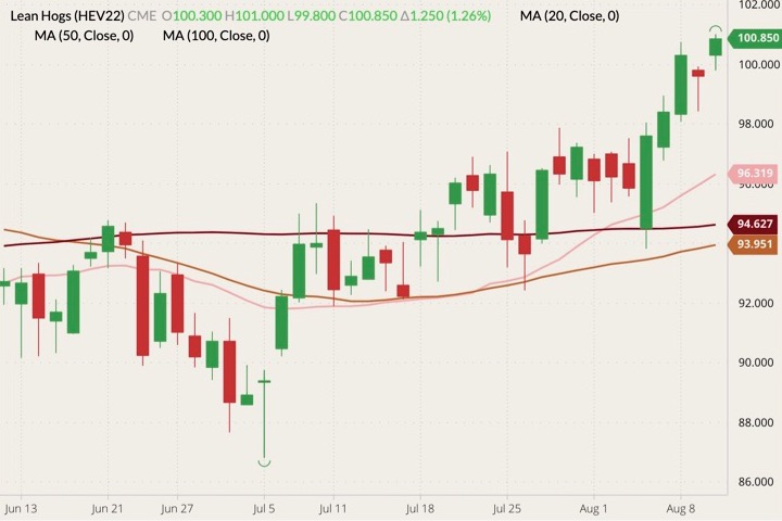 cme october lean hogs