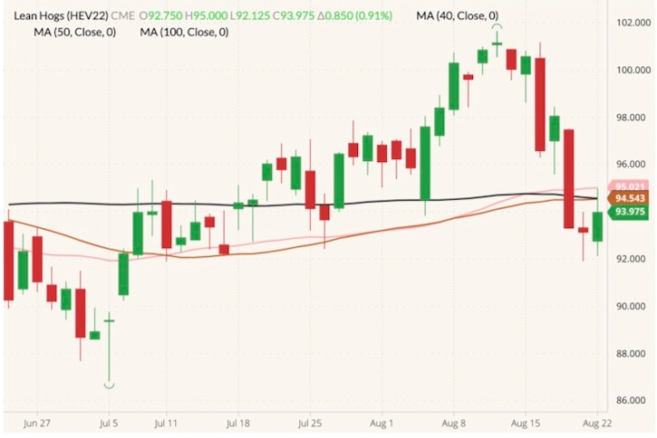 cme october lean hogs