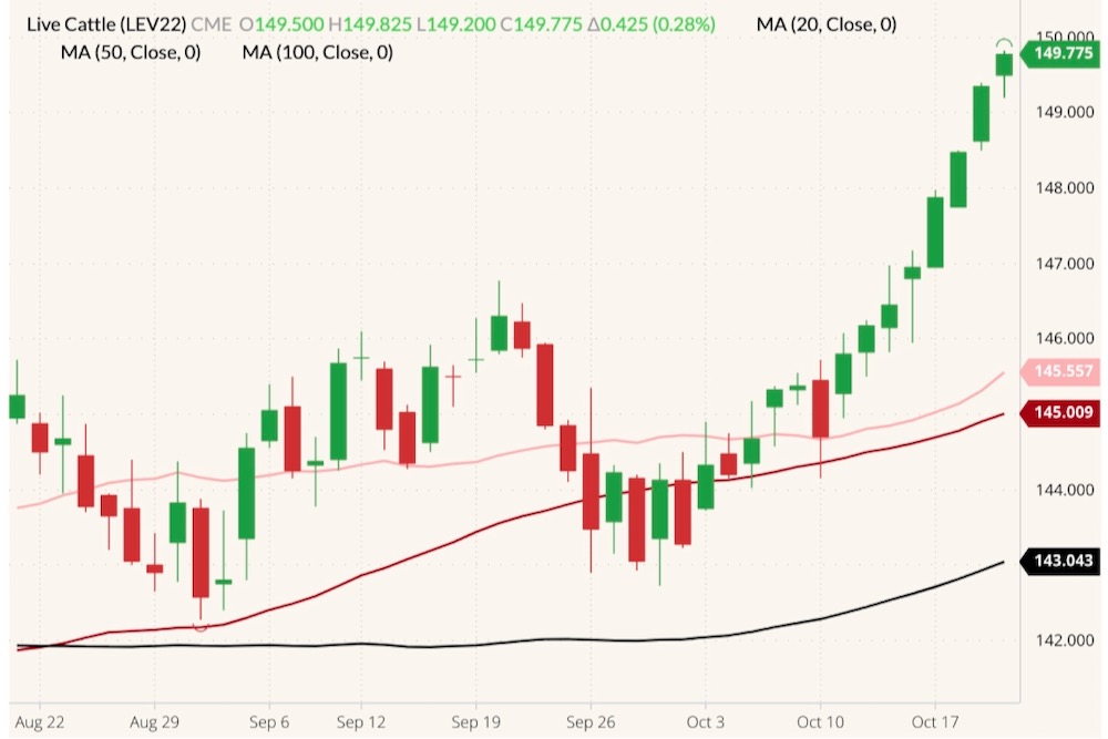 cme october live cattle