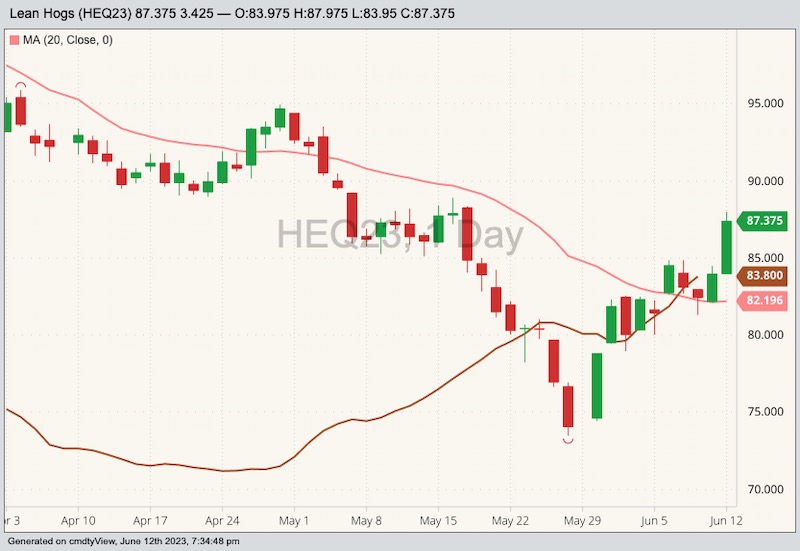 cme august lean hogs
