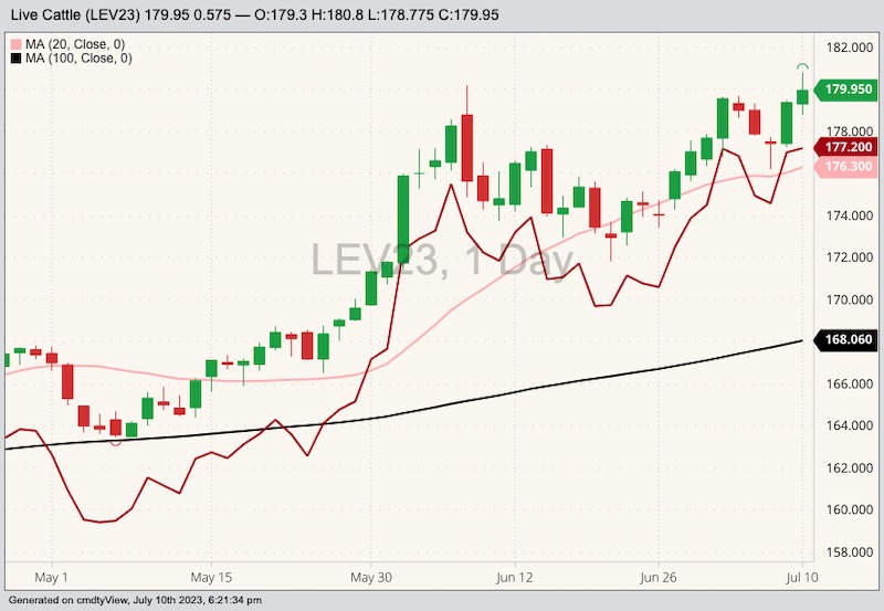 cme october live cattle