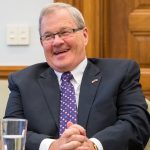 Candid photo of Lawrence Macaulay.