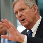 Close-up picture of U.S. Secretary of Agriculture Tom Vilsack.