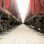 Grain cars being loaded. PHOTO: ALLAN DAWSON