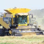 A Lexicon combine harvests crop near Altamont in 2020.