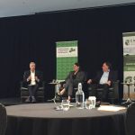 David McInnes speaks with Isabelle Mégré and Bruce Marchand Oct. 3 at the National Arts Centre in Ottawa. Credit: Jonah Grignon