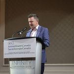 MP Francis Drouin announced more than $13 million in federal funding for Animal Health Canada at AHC Annual Forum in Ottawa. Photo: Jonah Grignon