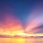 Sunset over the ocean