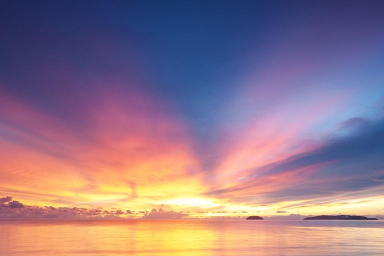 Sunset over the ocean
