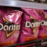 Bags of Doritos are displayed on a shelf in a supermarket in Sarajevo, Bosnia and Herzegovina, October 29, 2024.