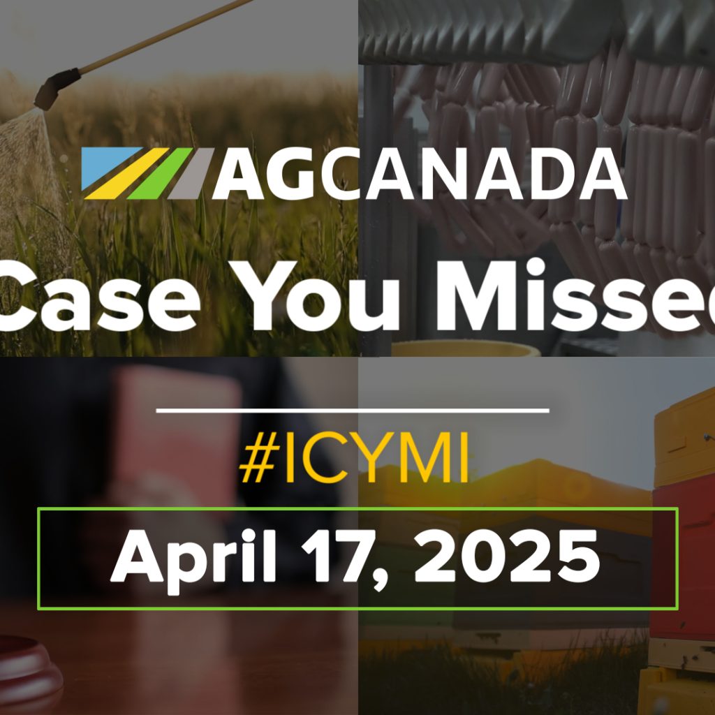 Title card for in case you missed it, your national agriculture news recap.
