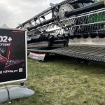 MacDon's new FD2 FlexDraper on display on the show grounds at Ag in Motion on July 15, 2025.
