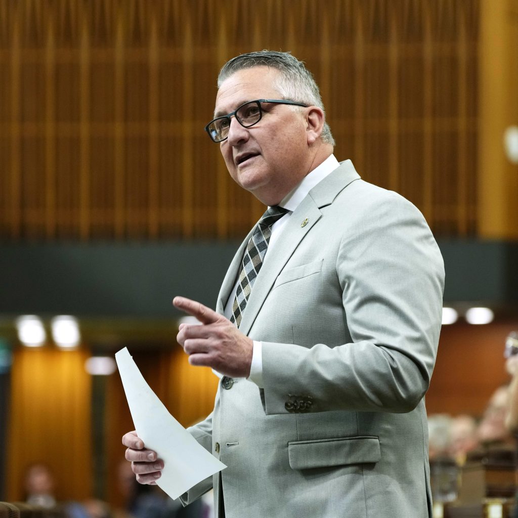 Minister of Agriculture and Agri-Food Heath MacDonald rises during Question Period in the House of Commons on Parliament Hill in Ottawa.