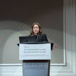Cassidy Klima speaks at the Animal Health Canada Forum in Ottawa.