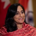 Anita Anand, the Canadian minister of foreign affairs, speaks to Reuters during an interview in Mumbai, India, October 14, 2025.