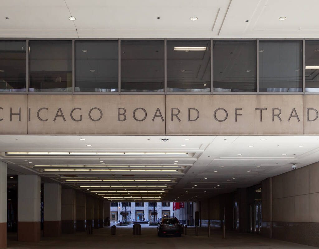 The Chicago Board of Trade office in Chicago.