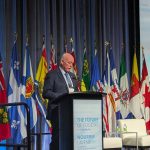 Keith Currie speaking at the Future of Food conference in Ottawa, February 2025. Photo:Jonah Grignon