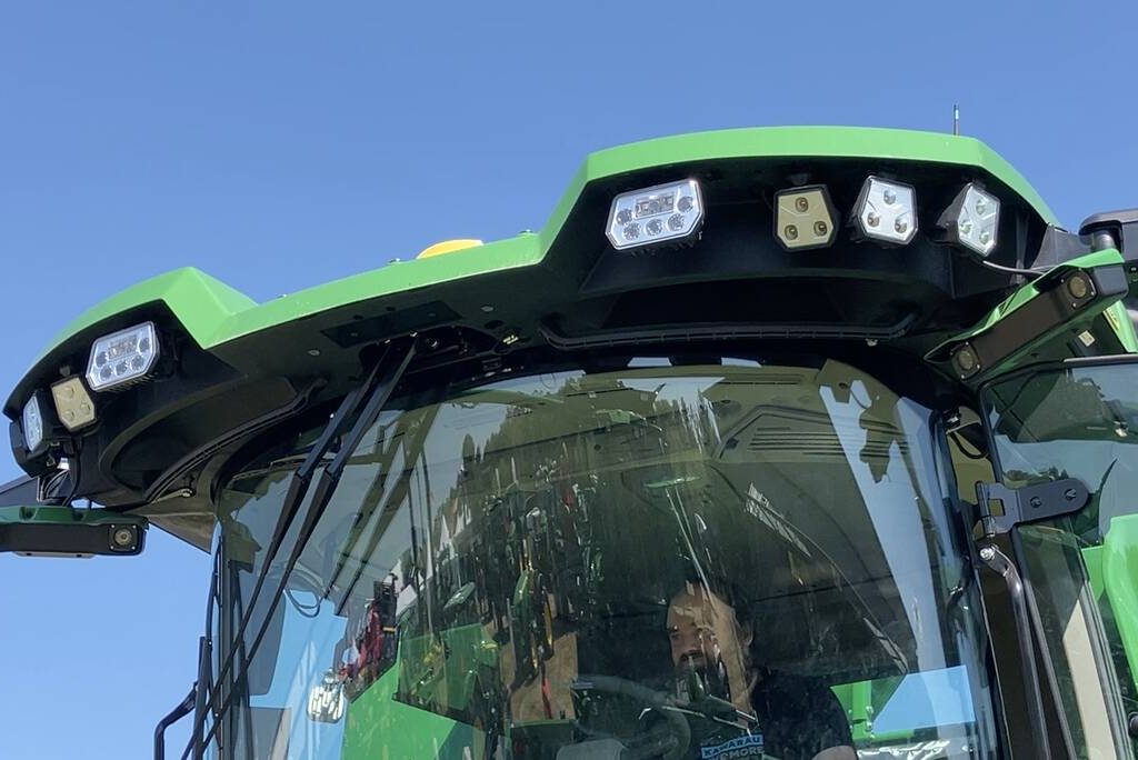 An attendee checks out the view from the driver’s seat of a John Deere S7 combine at Canada’s Outdoor Farm Show on Sept. 11.  Photo: Greg Berg