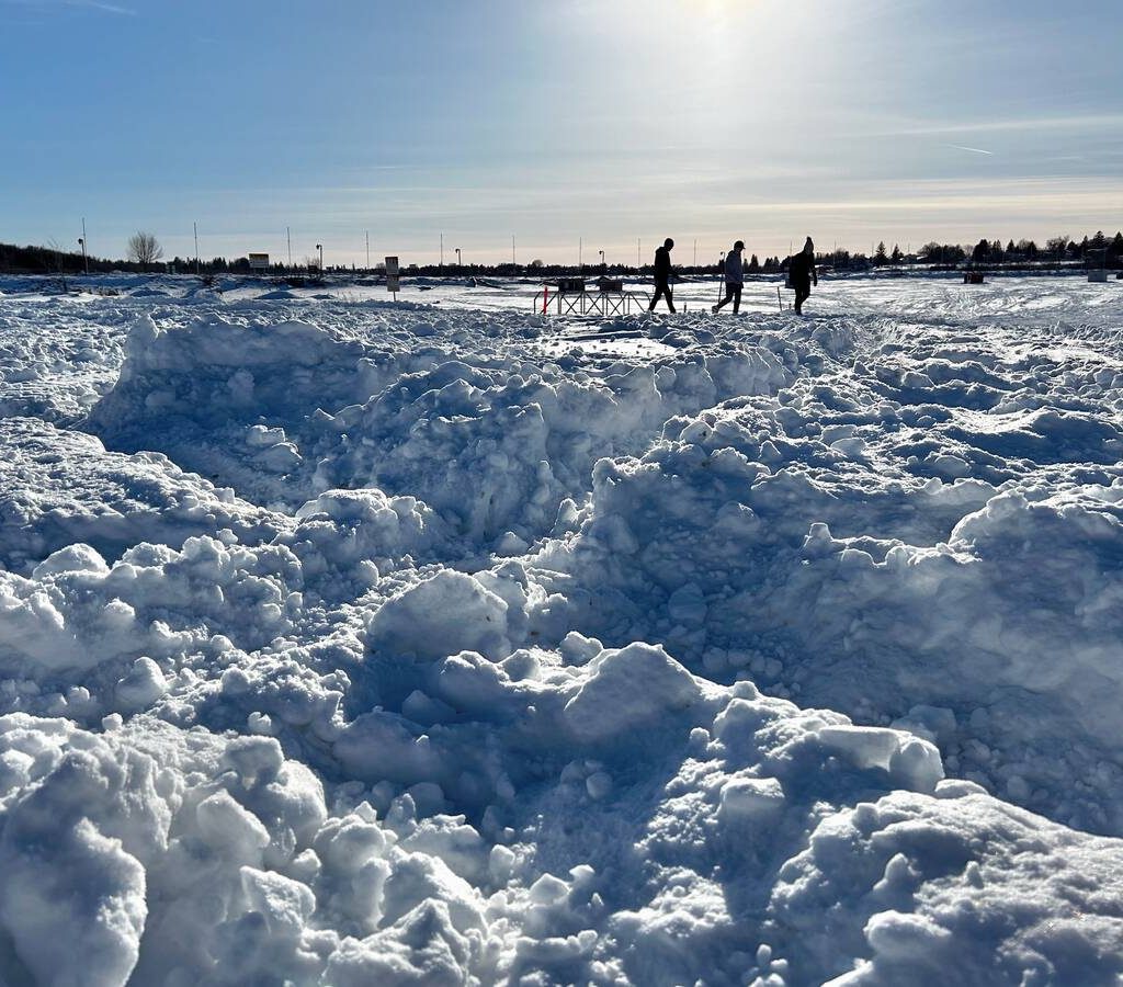 Deep snow at Minnedosa lake in March 2024. Photo: Alexis Stockford