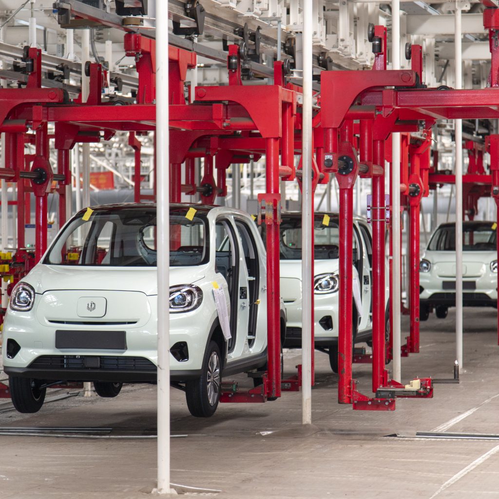 Workers assemble new energy vehicles at an intelligent factory of electric vehicle enterprise Leapmotor on January 13, 2026 in Jinhua, Zhejiang Province of China.