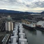 Aerial view of the Port of Vancouver.